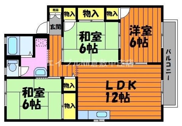 ハウスフォレスト　Ｅ棟の物件間取画像